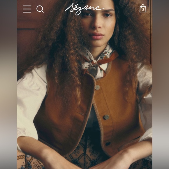 Sezane Brand new Brown Scarf - Picture 3 of 12